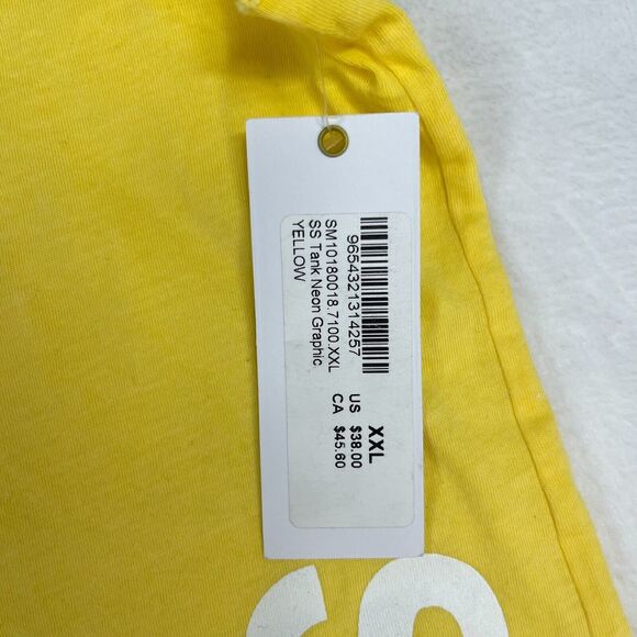 Soul Cycle Sleeveless T Shirt Womens Size XXL Yellow Workout Running Cyling - Picture 3 of 8